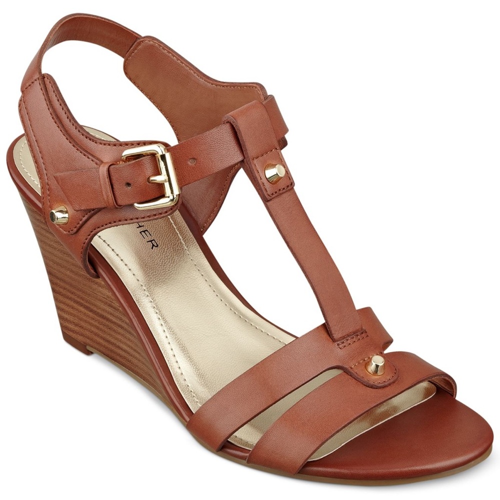 Marc Fisher - Cassy T-strap Wedge with Studs